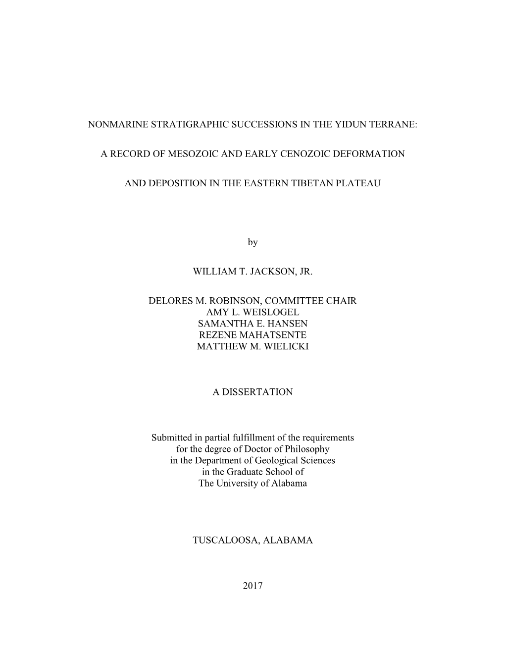 Nonmarine Stratigraphic Successions in the Yidun Terrane