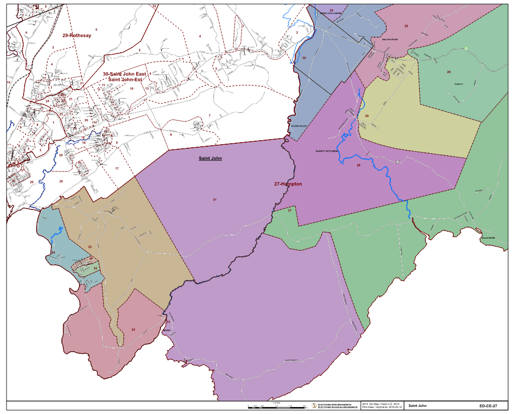 27-Hampton 30-Saint John East Saint John-Est 29-Rothesay