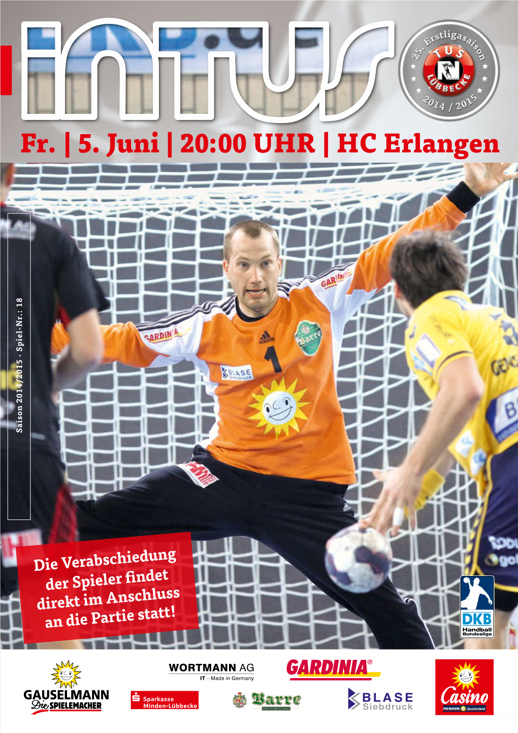 HC Erlangen Saison 2014/2015 · Spiel-Nr.: 18