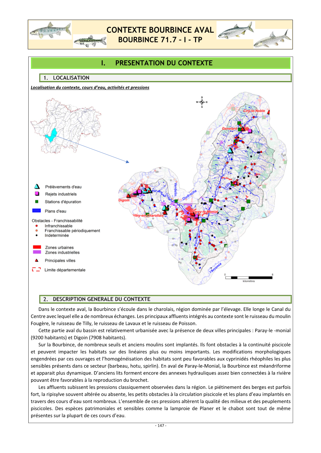 Contexte Bourbince Aval Bourbince 71.7 – I - Tp