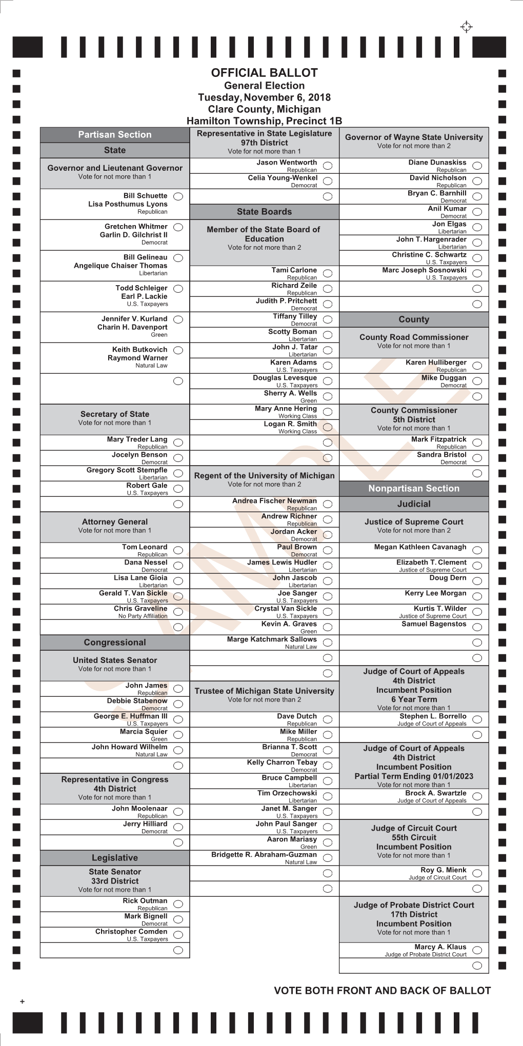 Dominion Voting Systems Ballot