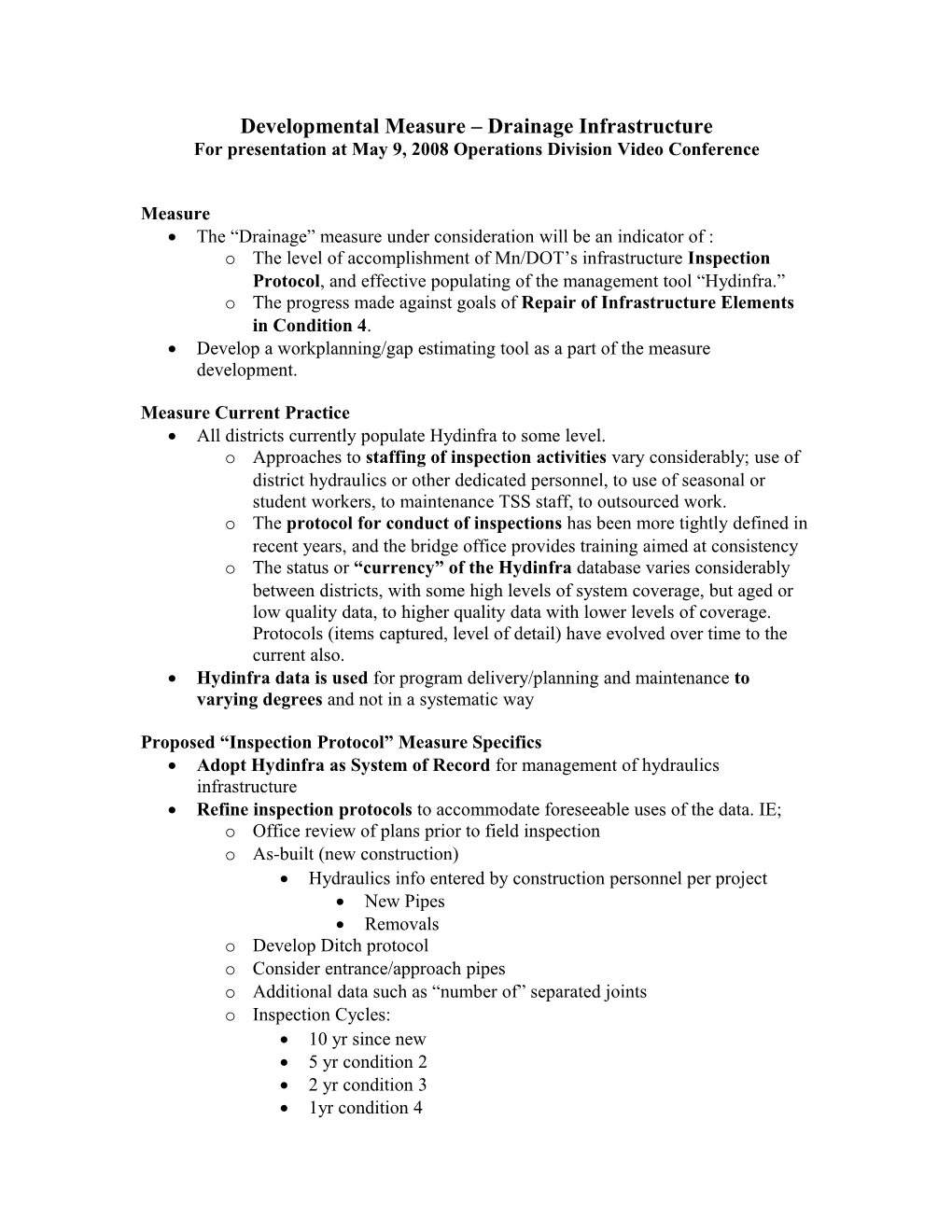 Guidelines for One-Page Summaries of Developmental Measures