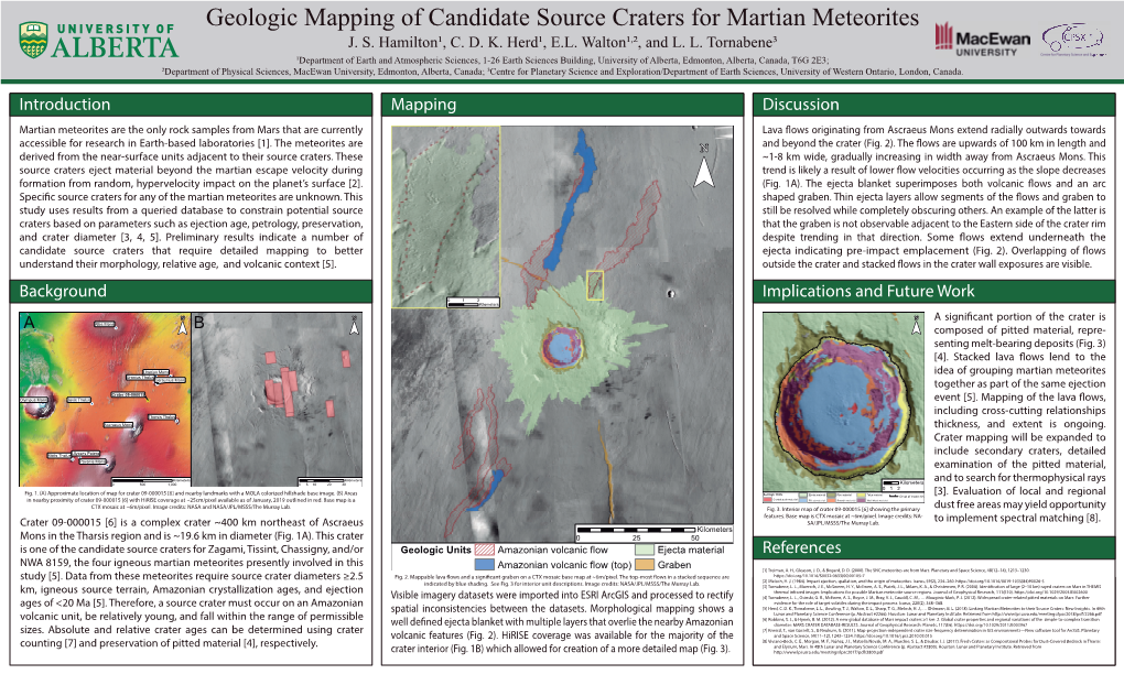 Geologic Mapping of Candidate Source Craters for Martian Meteorites J