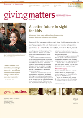 A Better Future in Sight for Kids