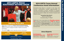 Texas Convention Schedule