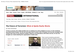 The Future of Terrorism: What Al-Qaida Really Wants - SPIEGEL ONLINE