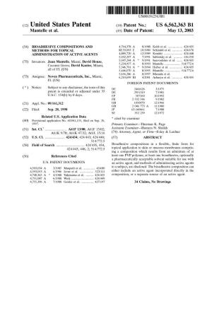 (12) United States Patent (10) Patent No.: US 6,562,363 B1 Mantelle Et Al