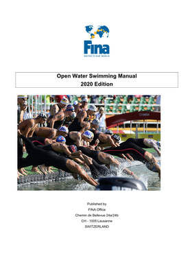 FINA Open Water Swimming Manual 2020 Edition