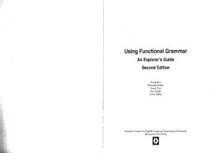 Using Functional Grammar an Explorer's Guide Second Edition