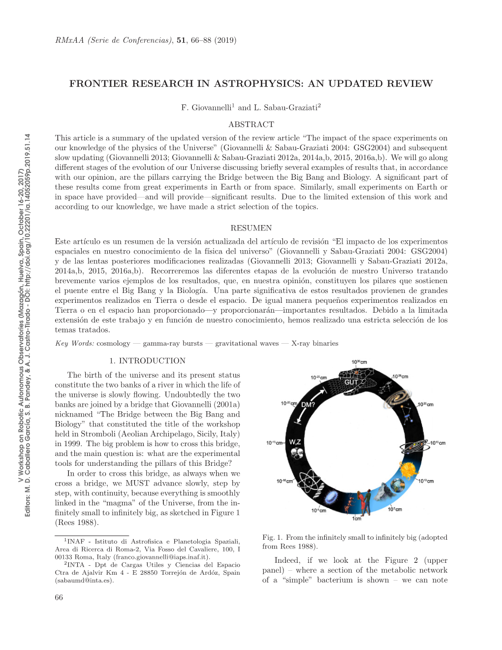 Frontier Research in Astrophysics