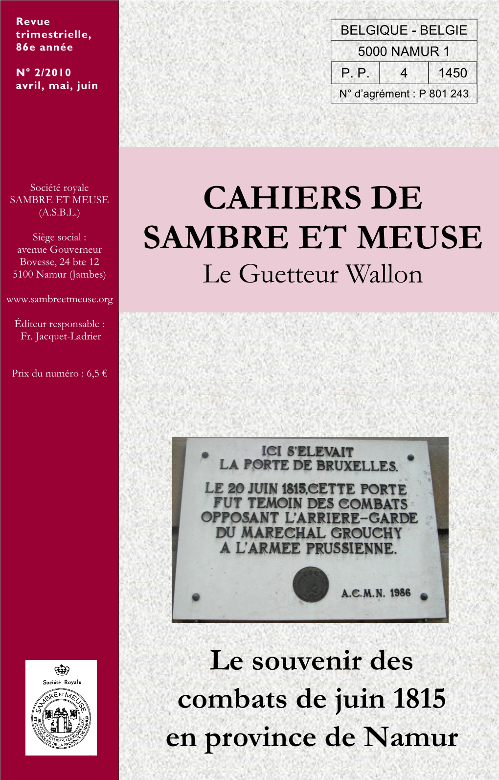 Cahiers De Sambre Et Meuse