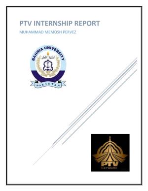 Ptv Internship Report
