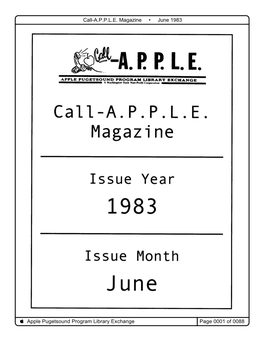 Call-A.P.P.L.E. Magazine 1983-6