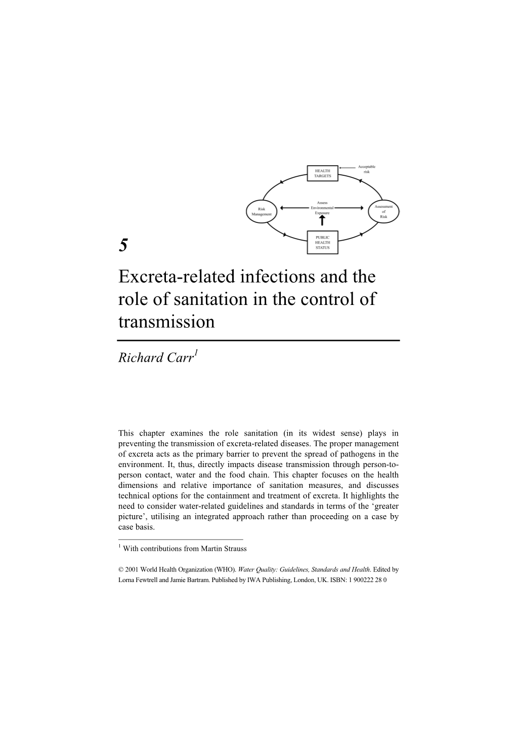 5 Excreta-Related Infections and the Role of Sanitation in the Control of Transmission