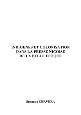 Indigenes Et Colonisation Dans La Presse Nicoise De La Belle Epoque