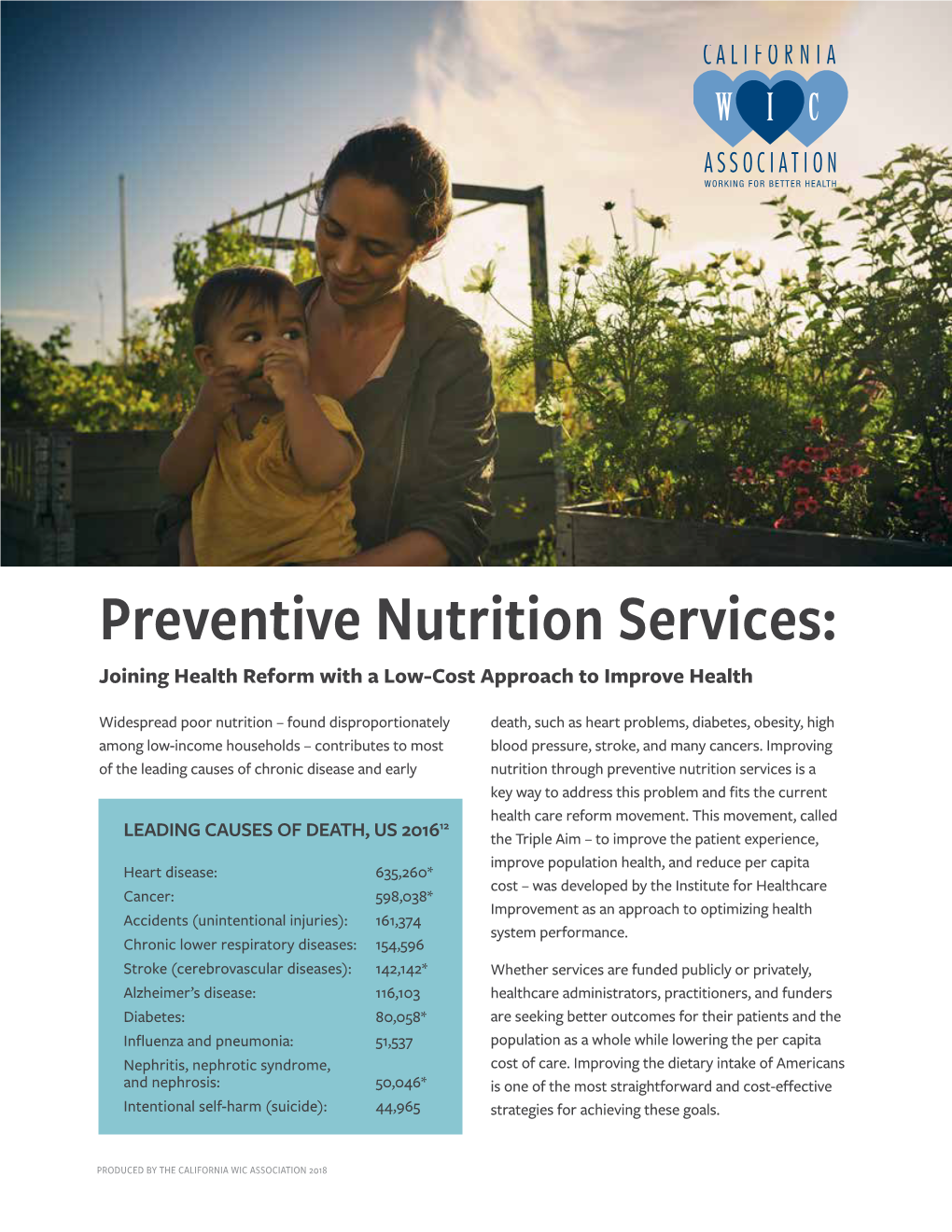 Preventive Nutrition Services: Joining Health Reform with a Low-Cost Approach to Improve Health