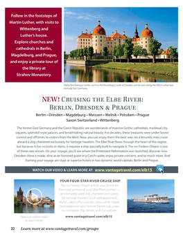 NEW! Cruising the Elbe River: Berlin, Dresden & Prague