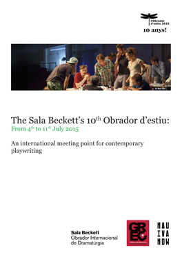 The Sala Beckett's 10Th Obrador D'estiu