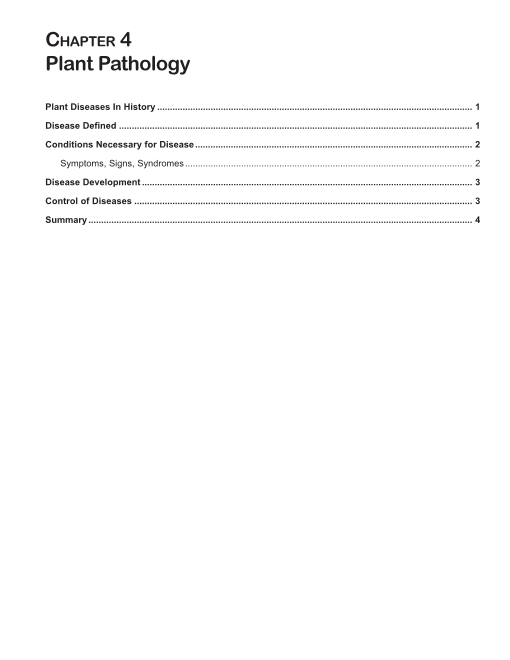 CHAPTER 4 Plant Pathology