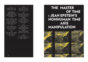 The Master of Time: Jean Epstein's Nonhuman Time Axis Manipulation