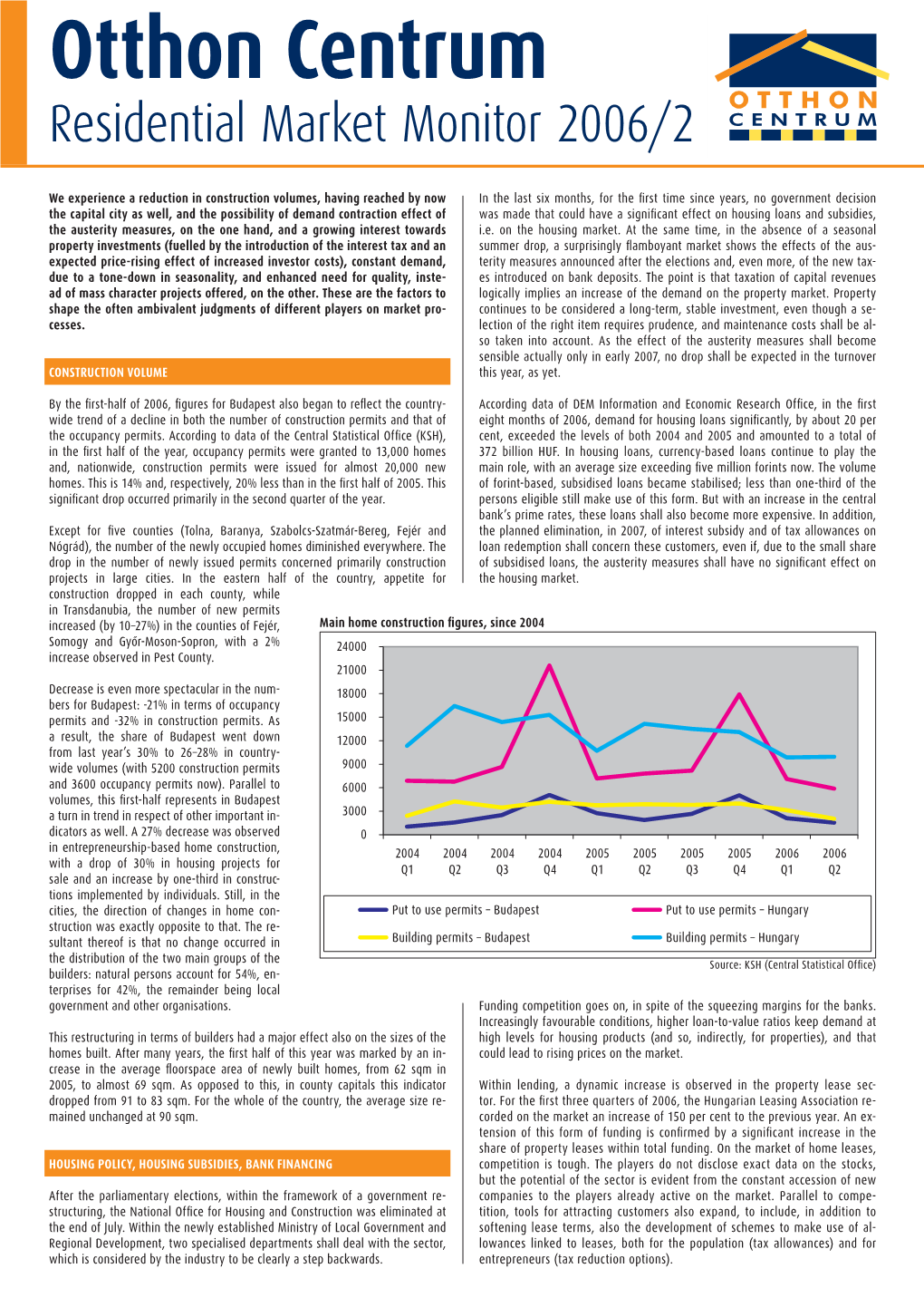 OC Residential Market Monitor 2006/2