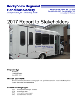 2017 Report to Stakeholders
