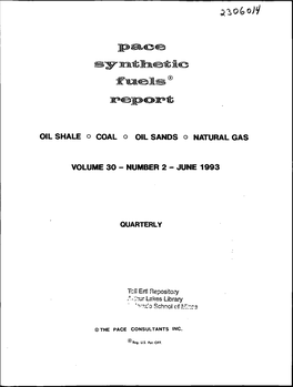 Pace Synthetic Fuels Report