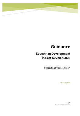 Guidance Equestrian Development in East Devon AONB Supporting