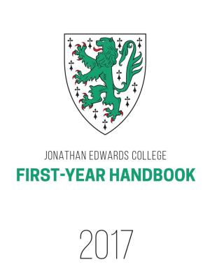 First-Year Handbook 2017 Dear Je Spiders — Class of 2021!