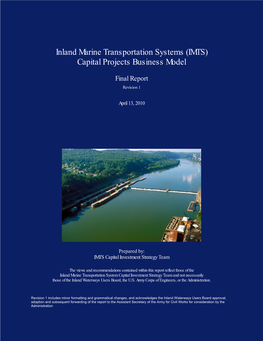 Inland Marine Transportation Systems (IMTS) Capital Projects Business Model