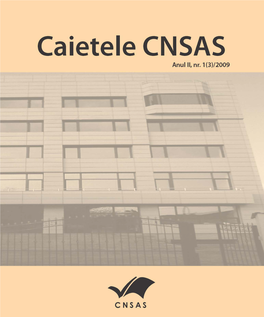 Caietele CNSAS, Nr. 1 (3) / 2009