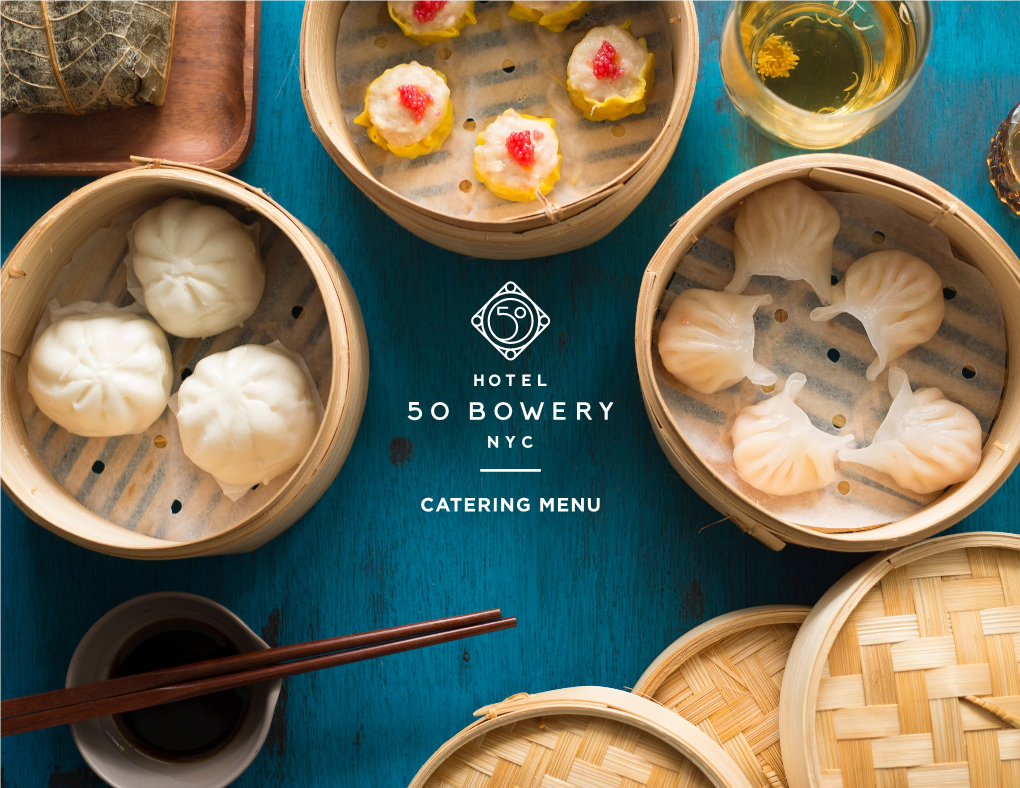 Catering Menu Events at 50 Bowery