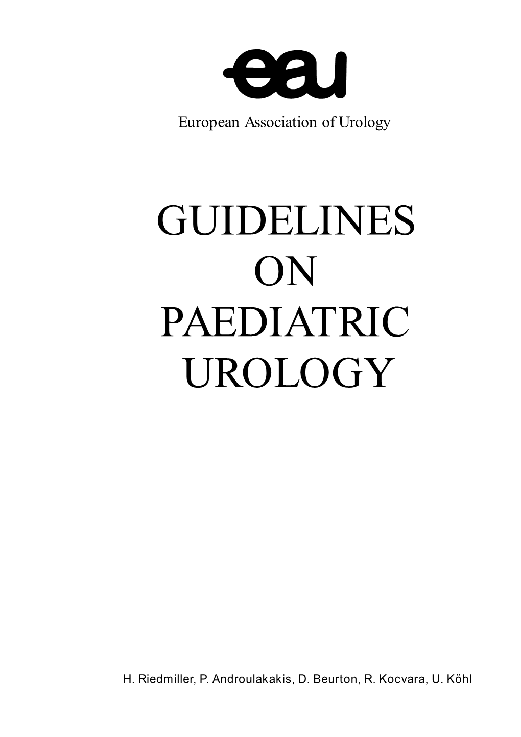 Guidelines on Paediatric Urology