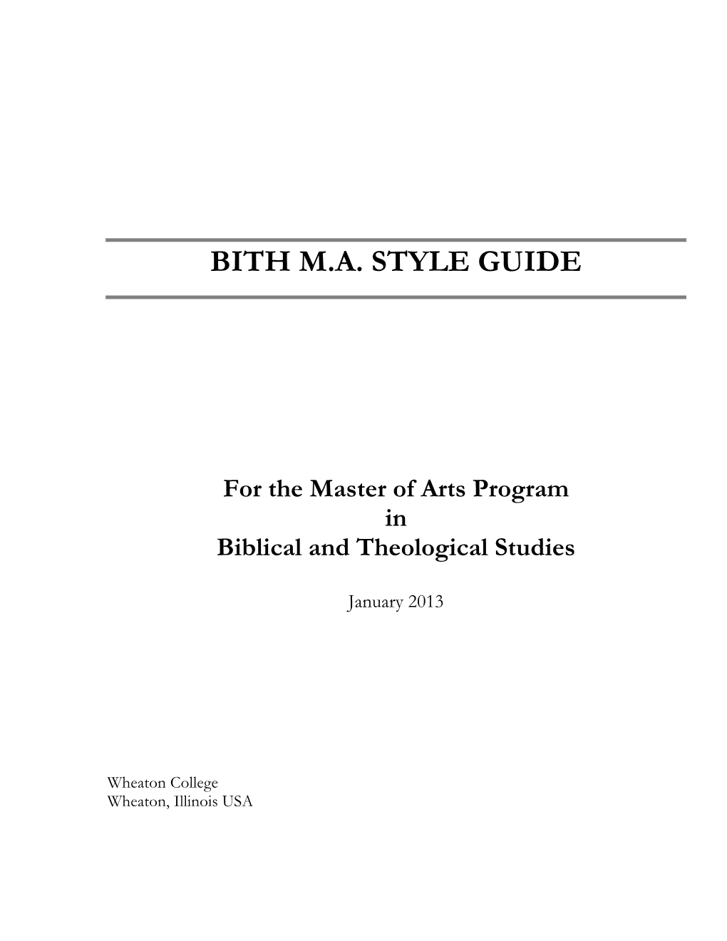 Bith Ma Style Guide