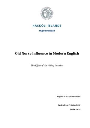 Old Norse Influence in Modern English