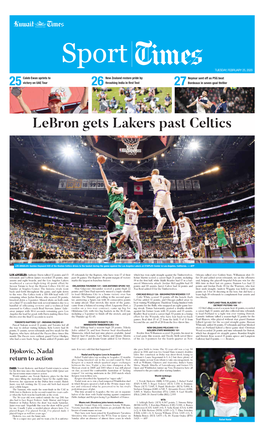 Lebron Gets Lakers Past Celtics