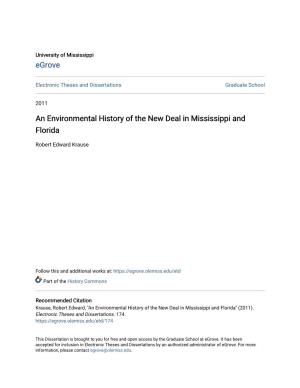 An Environmental History of the New Deal in Mississippi and Florida