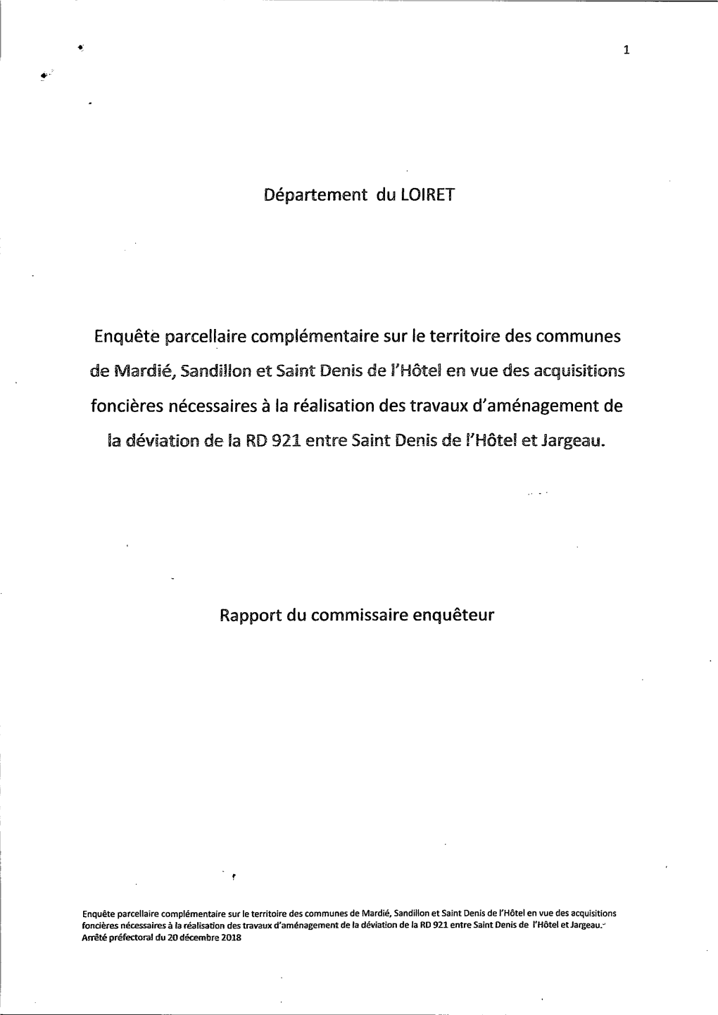 Rapport Et Conclusions De La Commission D'enquête