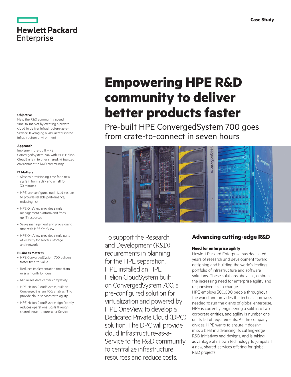 Empowering HPE R&D Community to Deliver Better Products Faster