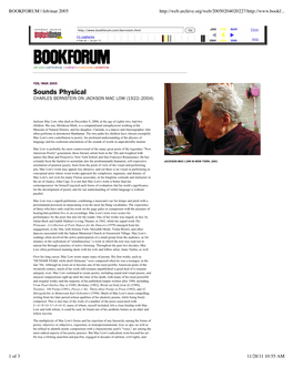 BOOKFORUM | Feb/Mar 2005