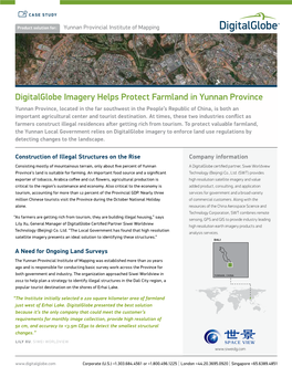 Digitalglobe Imagery Helps Protect Farmland in Yunnan Province
