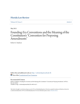 Founding-Era Conventions and the Meaning of the Constitution's