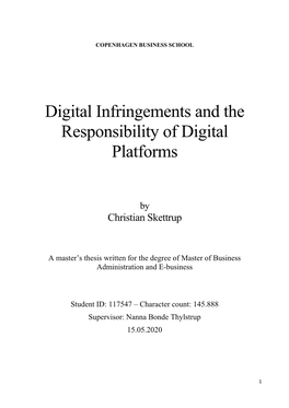 Digital Infringements and the Responsibility of Digital Platforms