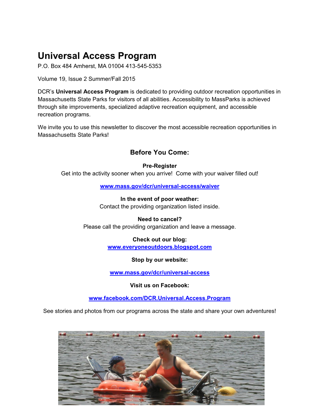 Universal Access Program P.O