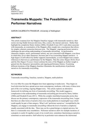 Transmedia Muppets: the Possibilities of Performer Narratives