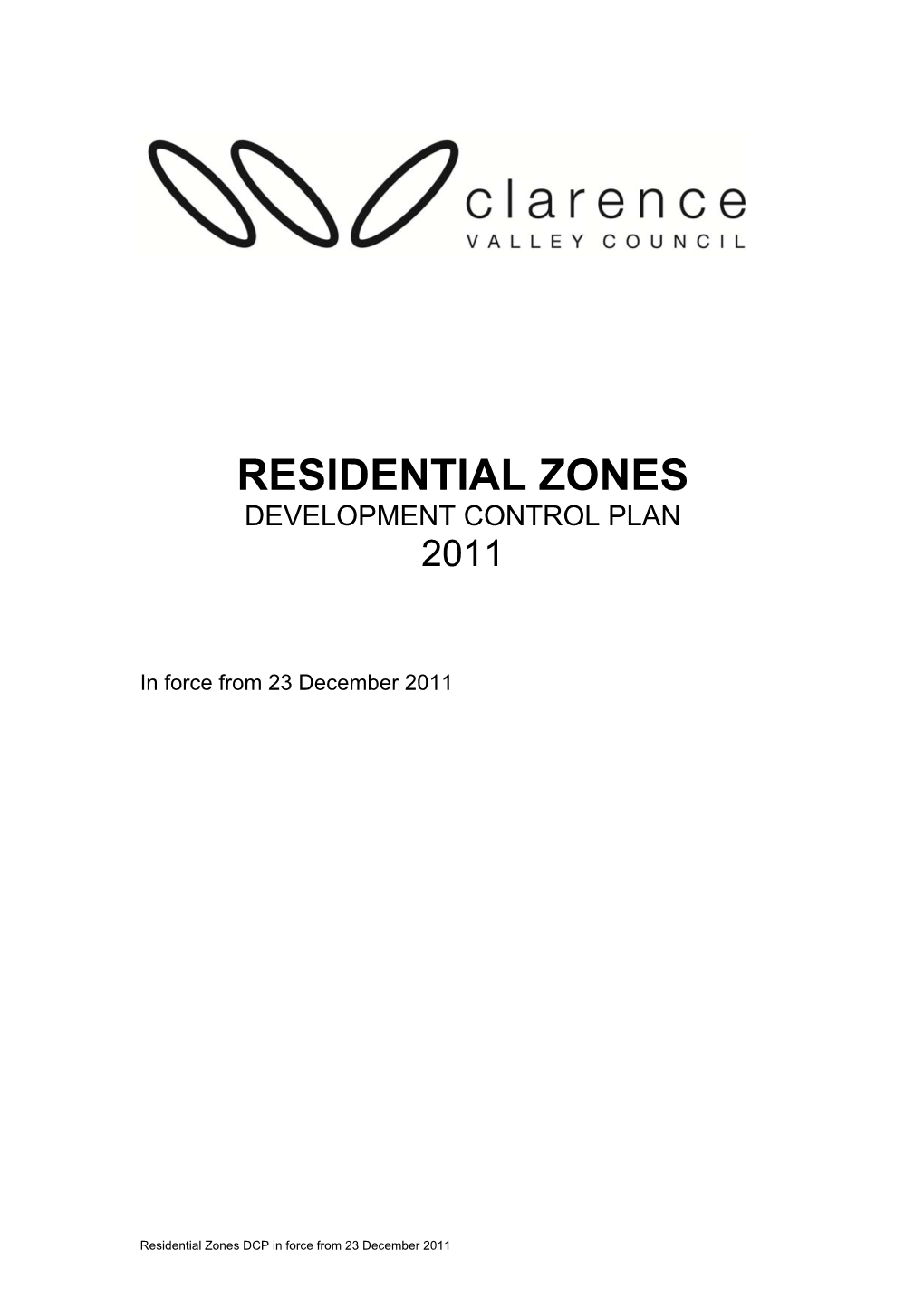 Residential Zones Development Control Plan 2011