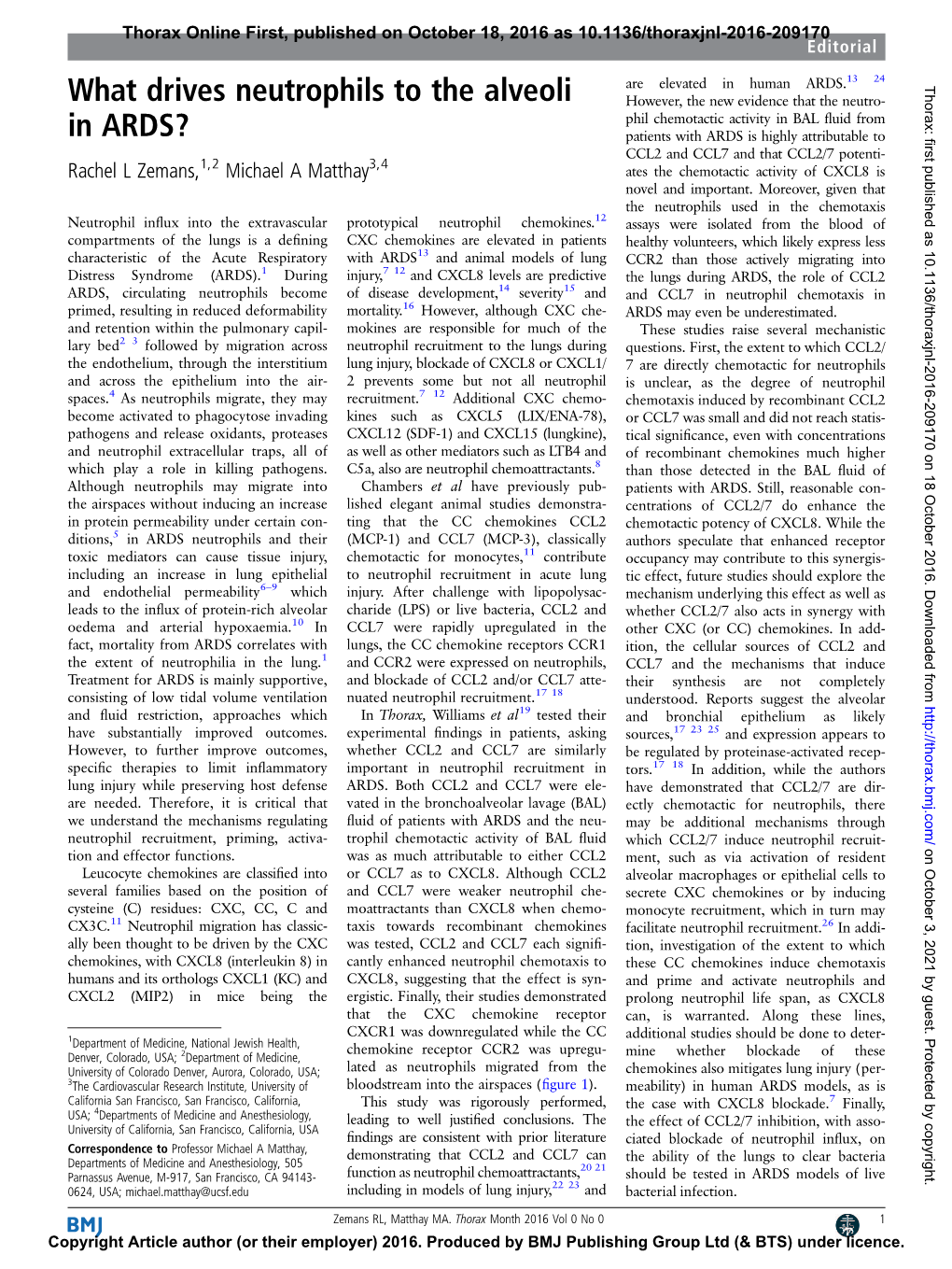 What Drives Neutrophils to the Alveoli in ARDS?