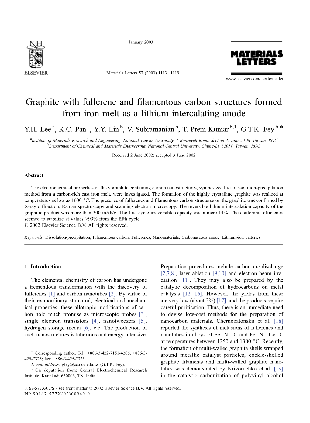 Graphite with Fullerene and Filamentous Carbon Structures Formed from Iron Melt As a Lithium-Intercalating Anode