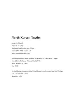 North Korean Tactics