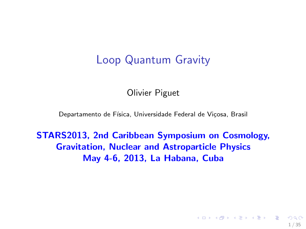 Loop Quantum Gravity